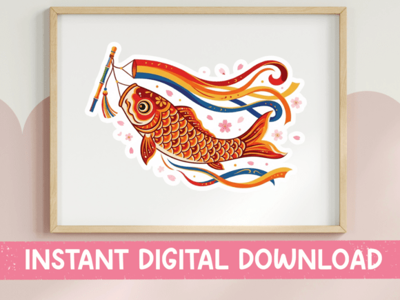 A Bold Koinobori Carp Streamer SVG for Blog Graphics & T-Shirt Designs