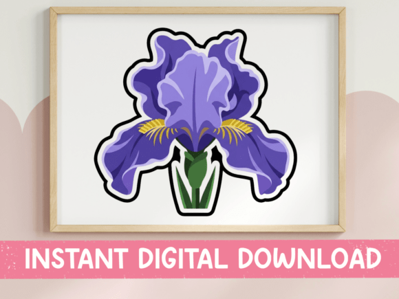 A Botanical Sticker Design for T-Shirts & Merch Graphics
