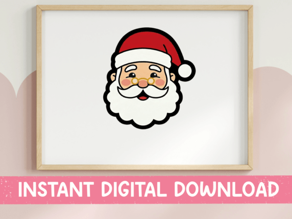 A Classic Santa Face for Craft and Commercial Graphics