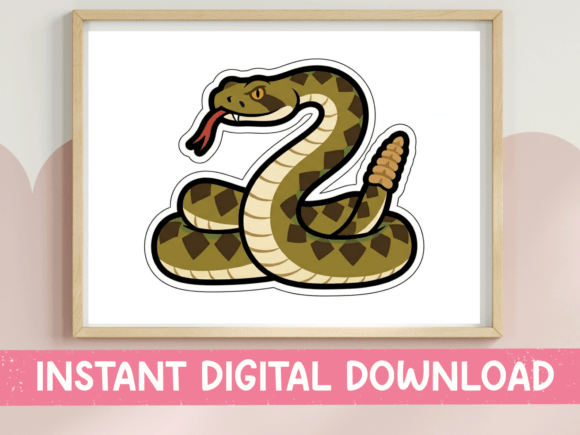 A Coiled Rattlesnake Design for T-Shirts and Graphics