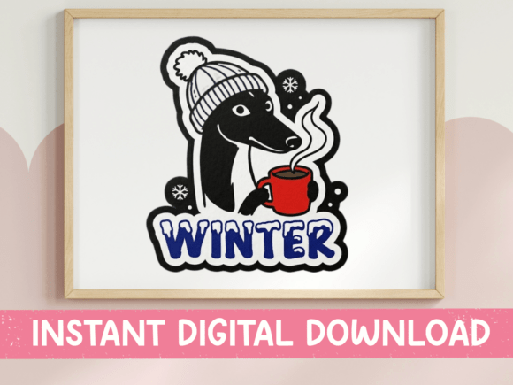 A Cozy Greyhound Design for Winter Embroidery Projects
