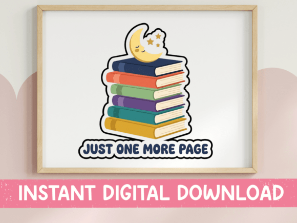 A Crafters Review: Just One More Page Book Stack Graphics for T-Shirt Designs