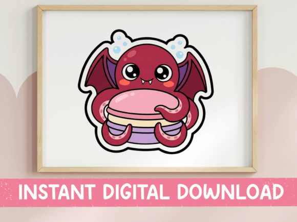 A Kawaii Dragon Graphic for Crafting Brand Charm