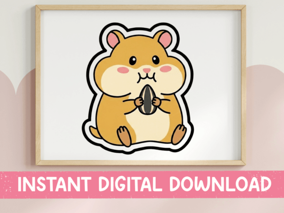 Cute Hamster Graphics for Product Packaging and T-Shirt Designs