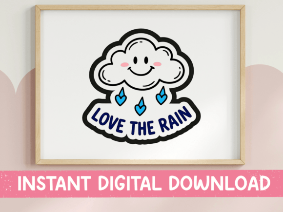 Evaluating the Love the Rain Cloud Sticker SVG Graphics for T-Shirt Designs