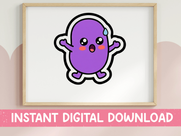 Kawaii Bean Graphics for T-Shirt Design & Branding