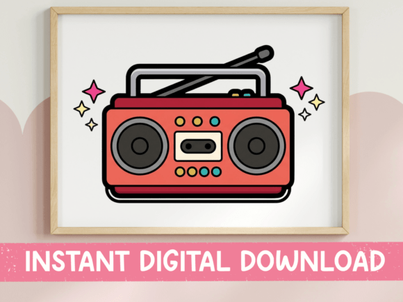 Retro Boombox Graphics for Modern T-Shirt Designs