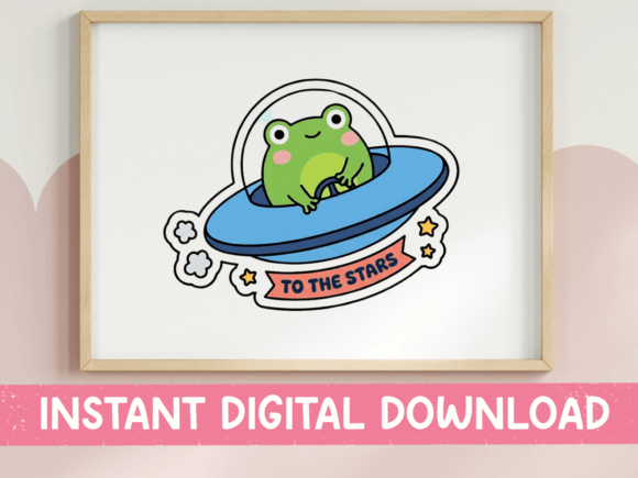 Reviewing Frog in UFO Graphics for T-Shirt Designs & Marketing