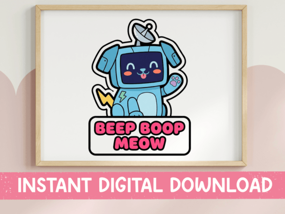 The Beep Boop Meow Robot Cat: A Review for Graphics & T-Shirt Designs