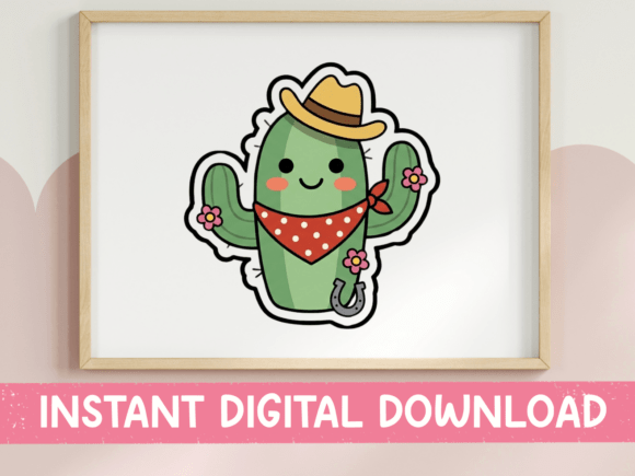 The Cute Cowboy Cactus: A Graphics Powerhouse for T-Shirt Designs & Branding