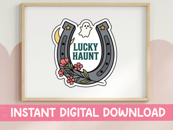 The Lucky Haunt Horseshoe Ghost Sticker: A Brand Designer's Perspective