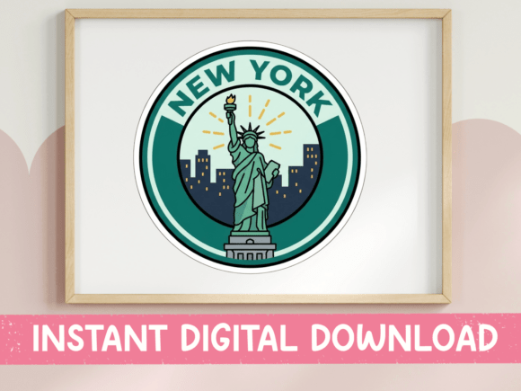 The Statue of Liberty Badge: A Versatile Graphic for Publishing